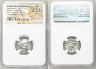 MACEDONIAN KINGDOM. Alexander III the Great (336-323 BC). AR drachm (17mm, 4.22 gm, 1h). NGC AU 5/5 - 5/5. Posthumous issue of Teos, ca. 310-301 BC. H...