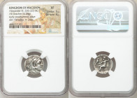 MACEDONIAN KINGDOM. Alexander III the Great (336-323 BC). AR drachm (17mm, 4.28 gm, 12h). NGC XF 5/5 - 4/5. Posthumous issue of Abydus, ca. 310-301 BC...