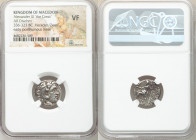 MACEDONIAN KINGDOM. Alexander III the Great (336-323 BC). AR drachm (16mm, 11h). NGC VF. Early posthumous issue of Colophon, ca. 310-301 BC. Head of H...