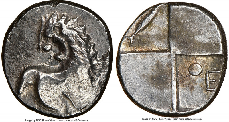 THRACE. Chersonesus. Ca. 4th century BC. AR hemidrachm (14mm). NGC XF. Persic st...