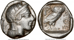 ATTICA. Athens. Ca. 440-404 BC. AR tetradrachm (26mm, 17.14 gm, 12h). NGC Choice VF 5/5 - 3/5, light scratches. Mid-mass coinage issue. Head of Athena...