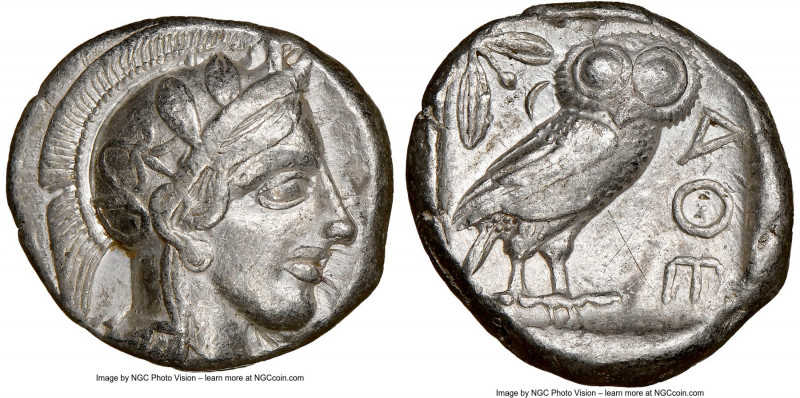 ATTICA. Athens. Ca. 440-404 BC. AR tetradrachm (24mm, 17.16 gm, 5h). NGC Choice ...