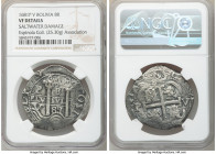 Charles II Cob 8 Reales 1681 P-V VF Details (Environmental Damage) NGC, Potosi mint, KM26. 25.30gm. Ex. Espinola Collection

HID09801242017

© 202...