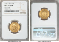 Republic gold 5 Pesos 1915 UNC Details (Cleaned) NGC, Philadelphia mint, KM19. AGW 0.2419 oz. 

HID09801242017

© 2020 Heritage Auctions | All Rig...