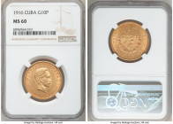 Republic gold 10 Pesos 1916 MS60 NGC, Philadelphia mint, KM20. AGW 0.4837 oz. 

HID09801242017

© 2020 Heritage Auctions | All Rights Reserved