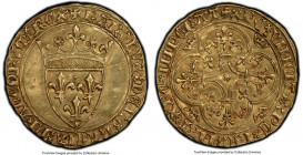 Charles VI gold Ecu d'Or a la couronne ND (1380-1422) AU55 PCGS, St. Andre mint, Fr-291, Dup-369c. 28mm. 

HID09801242017

© 2020 Heritage Auction...