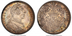 Louis XV silver Jeton ND (1715-1774) MS62 PCGS, Feuardent-6899. LUD XV REX CHRISTIANISS His laureate bust right / COMITIA ARTESIAE Knight and castle a...