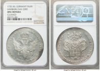 Hamburg. Free City Taler 1735-IHL UNC Details (Cleaned) NGC, KM386, Dav-2283. Mintage: 8,000. 

HID09801242017

© 2020 Heritage Auctions | All Rig...