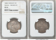 Prussia. Friedrich III 2 Mark 1888-A MS66 NGC, Berlin mint, KM510. One year type. 

HID09801242017

© 2020 Heritage Auctions | All Rights Reserved...