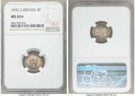 William IV 3 Pence 1835 MS65+ NGC, KM710, S-3842. Subdued mint bloom with a gold and seafoam patina. 

HID09801242017

© 2020 Heritage Auctions | ...