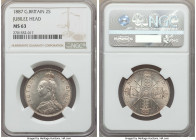 Victoria Florin 1887 MS63 NGC, KM762, S-3925. Jubilee head. 

HID09801242017

© 2020 Heritage Auctions | All Rights Reserved