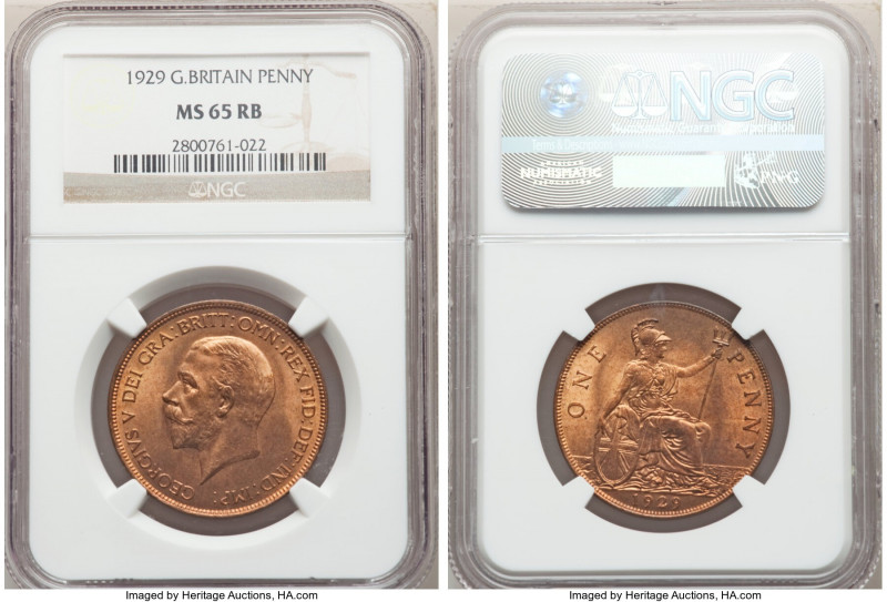 George V Penny 1929 MS65 Red and Brown NGC, KM838.

HID09801242017

© 2020 H...