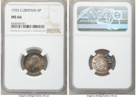George V 6 Pence 1933 MS66 NGC, KM832, S-4041. Olive-gray and orange toning. 

HID09801242017

© 2020 Heritage Auctions | All Rights Reserved