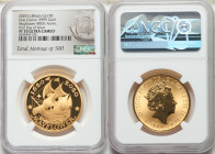 Elizabeth II gold Proof "Mayflower 400th Anniversary" 100 Pounds (1 oz) 2020 PR70 Ultra Cameo NGC, KM-Unl. Mintage: 500. First day of Issue holder. 
...