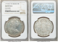 Charles III 8 Reales 1773 Mo-FM AU Details (Cleaned) NGC, Mexico City mint, KM106.2. Die break on portrait, light gold toning. 

HID09801242017

©...