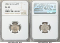 Oscar II 25 Ore 1896 MS63 NGC, Kongsberg mint, KM360. First year of type.

HID09801242017

© 2020 Heritage Auctions | All Rights Reserved