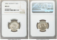 Oscar II 50 Ore 1896 MS63 NGC, Kongsberg mint, KM356. 

HID09801242017

© 2020 Heritage Auctions | All Rights Reserved