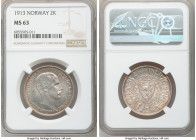 Haakon VII 2 Kroner 1913 MS63 NGC, Kongsberg mint, KM370. 

HID09801242017

© 2020 Heritage Auctions | All Rights Reserved