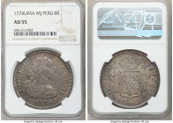 Charles III 8 Reales 1774 LM-MJ AU55 NGC, Lima mint, KM78.

HID09801242017

© 2020 Heritage Auctions | All Rights Reserved
