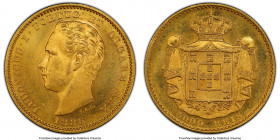 Luiz I gold 5000 Reis 1886 MS65 PCGS, Lisbon mint, KM516.

HID09801242017

© 2020 Heritage Auctions | All Rights Reserved