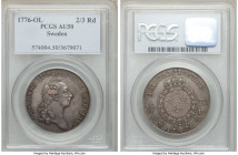 Gustaf III 2/3 Riksdaler 1776-OL AU50 PCGS, Stockholm mint, KM517. First year of Two year type. 

HID09801242017

© 2020 Heritage Auctions | All R...