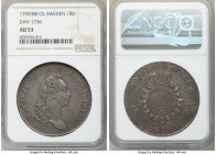 Gustaf III Riksdaler 1790/88-OL AU53 NGC, KM527.DAV-1736. Cobalt-gray patina. 

HID09801242017

© 2020 Heritage Auctions | All Rights Reserved