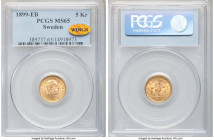 Oscar II gold 5 Kronor 1899-EB MS65 PCGS, KM756. Orange peel toning with generous luster. 

HID09801242017

© 2020 Heritage Auctions | All Rights ...