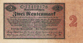 Deutsches Reich bis 1945
Deutsche Rentenbank 1923-1937 2 Rentenmark 1.11.1923. Serie C Ro. 155 Fast II