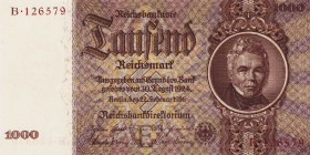 Deutsches Reich bis 1945
Deutsche Reichsbank 1924-1945 1000 Reichsmark 22.2.1936. Serie E / B Ro. 177 I