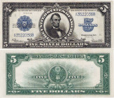 Ausland
Vereinigte Staaten von Amerika 5 Dollars 1923. FIVE SILER DOLLARS. WPM 343 Sehr selten. Stabiles Papier, leichter Mittelknick, II-III