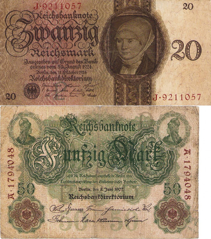 Reichsbanknoten
Kleine Sammlung von deutschen Geldscheinen - ca. 540 Stück Geld...