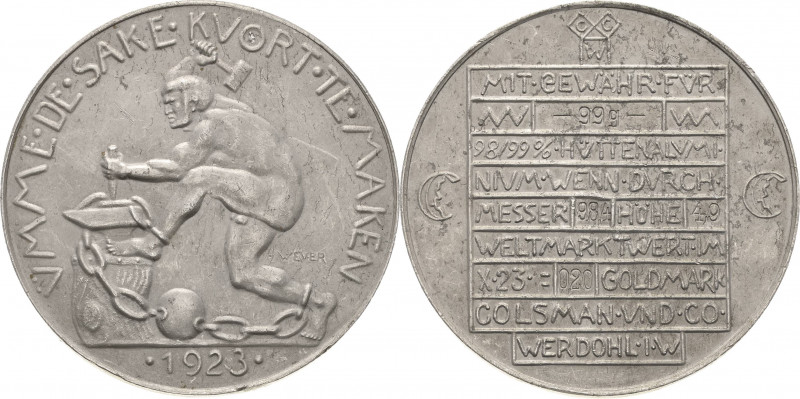 Städte und Gemeinden
Werdohl Medaillenförmige Notmünze in Aluminium 1923 (H. We...