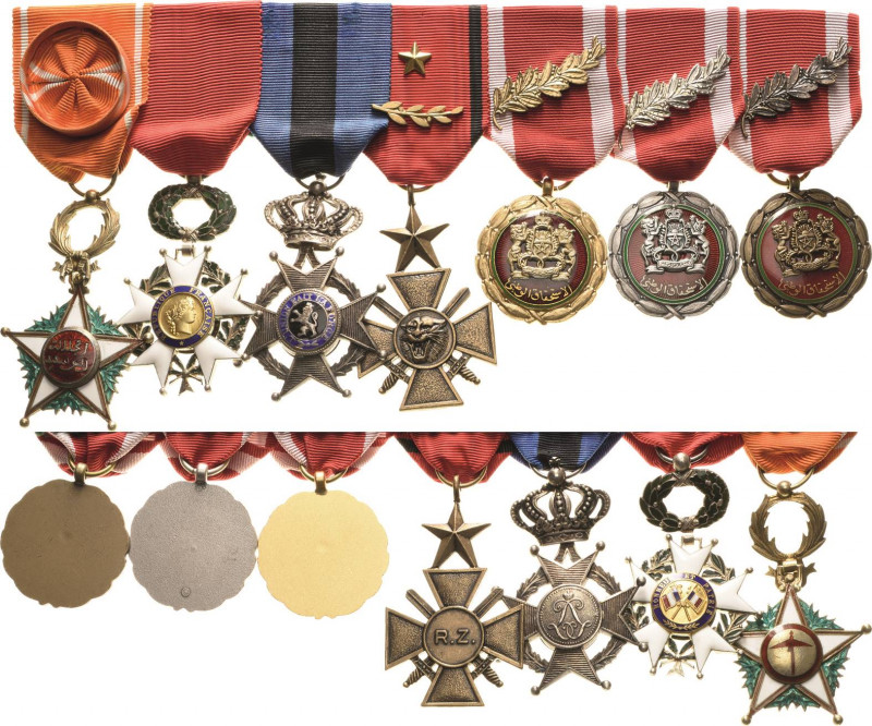 Ordensspangen
Spange mit 7 Auszeichnungen Marokko - Order of Ouissam Alaouite. ...