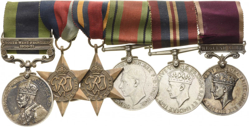 Ordensspangen
Spange mit 6 Auszeichnungen Großbritannien Georg V. - Indie Gener...