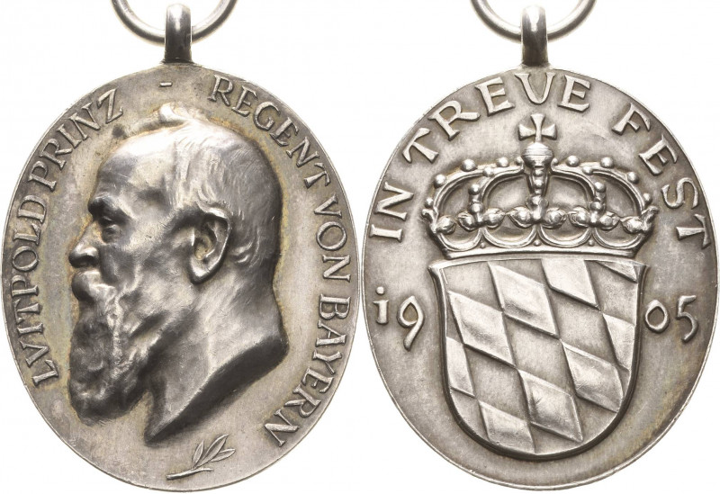 Orden deutscher Länder Bayern
Luitpold-Medaille Verliehen 1905-1912. Silber. 39...