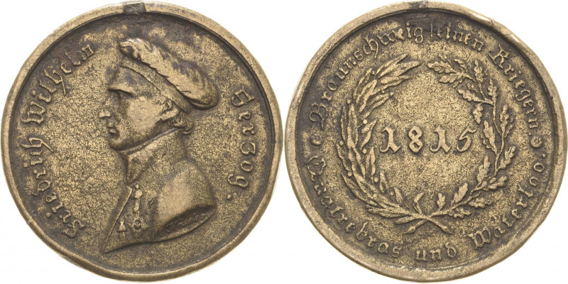 Orden deutscher Länder Braunschweig
Waterloo-Medaille Verliehen 1818. Bronze. M...