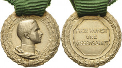 Orden deutscher Länder Sachsen-Coburg und Gotha
Goldene Medaille für Kunst und Wissenschaft Verliehen Silber, vergoldet. 32,2 mm. Mit Band Nimmergut ...