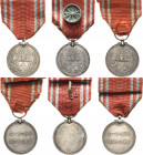 Ausländische Orden und Ehrenzeichen Japan
Rot-Kreuz-Orden Gestiftet 21.6.1888. Medaillen, Varianten. Silber. 29,5 mm. Alle am Band Barac 7 3 Stück. V...