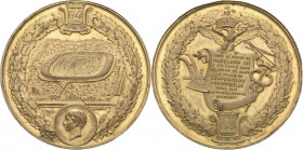 Ausstellungen
Paris Vergoldete Bronzemedaille 1867 (E. Ferret) Weltausstellung. Marsfeld "Champ de Mars" im Eichenlaubkranz, darunter Medaillon mit K...