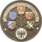 Auto- und Motorradmedaillen und -plaketten
Frankfurt am Main Einseitige teilemaillierte Bronzeplakette 1952 (E.F. Wiedmann) XII. A.D.A.C.-Deutschland...