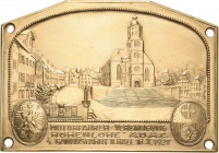 Auto- und Motorradmedaillen und -plaketten
Hohenlohe Einseitige, vergoldete Bronzeplakette 1927 (A. Moser, München) Motorradvereinigung Hohenlohe - 4...