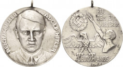Drittes Reich
 Silbermedaille o.J. (B.H. Mayer) Propagandamedaille. Brustbild Hitlers von vorn / Hitlergruß gegenüber Reichsadler und Swastika. Mit R...