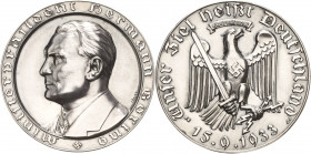 Drittes Reich
 Versilberte Bronzemedaille 1933 (Beyer) Auf die Wahl von Hermann Göring zum preußischen Ministerpräsidenten. Brustbild nach links / Ad...