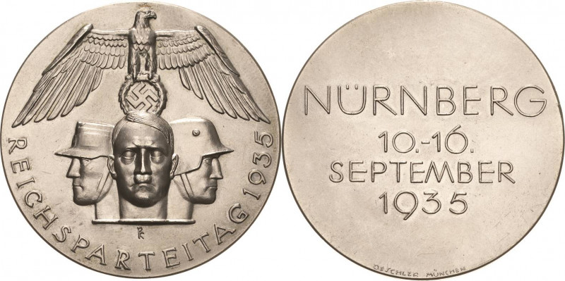 Drittes Reich
 Silbermedaille 1935 (R. Klein/Deschler, München) Reichsparteitag...