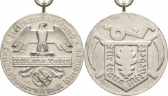 Drittes Reich
 Versilberte Bronzemedaille o.J. Landbauernschaft (LBS) Kurmark. Nährstandemblem / Stilisiertes Landwirtschaftssymbol. 33 mm, 13,09 g H...