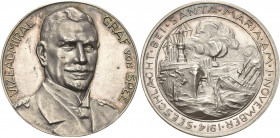 Erster Weltkrieg
 Silbermedaille 1914 (M. Ziegler/Grünthal) Graf von Spee und die Seeschlacht bei Santa Maria. Brustbild halbrechts / Schiffe im Gefe...