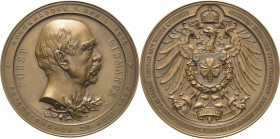 Personenmedaillen
Bismarck, Fürst Otto von 1815-1898 Bronzemedaille 1898 (H. Dürrich/E. Schäfer/Mayer & Wilhelm) Auf seinen Tod. Kopf über Lorbeerzwe...