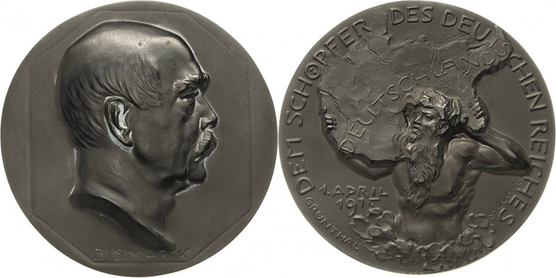 Personenmedaillen
Bismarck, Fürst Otto von 1815-1898 Eisengußmedaille 1915 (P. ...