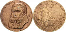 Personenmedaillen
Friedrich, Caspar David 1774-1840 Bronzegussmedaille o.J. (1990) (W. Günzel) 150. Todestag des Malers. Brustbild halblinks / Zwei M...