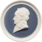 Personenmedaillen
Goethe, Johann Wolfgang 1749-1832 Biskuitporzellanmedaillon 1932 (Metzler & Ortloff, Porzellanmanufaktur Ilmenau) 100. Todestag. Br...